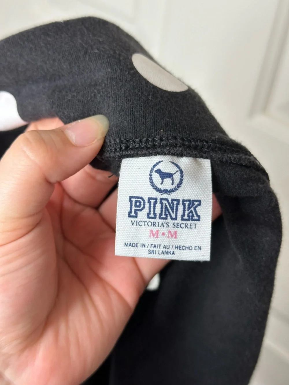 Y2K VS PINK Black White Bedazzled Foldover Yoga Booty Shorts M *Flawed* Mcbling - Picture 6 of 7